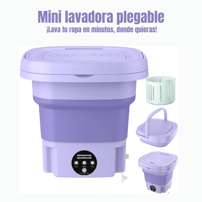Lavadora Mini Portátil 9L – ¡Lava y seca tu ropa en cualquier lugar!