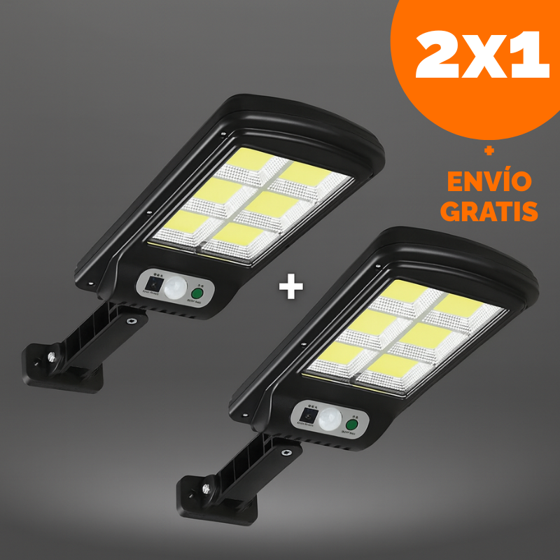 PROMO 2x1  - Lámpara Solar Inteligente con Carga Automática