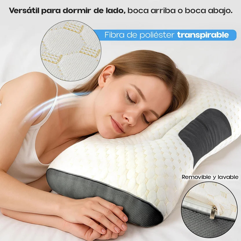 Almohada Ortopédica Cervical – Duerme Sin Dolor y Despierta Renovado Desde la Primera Noche
