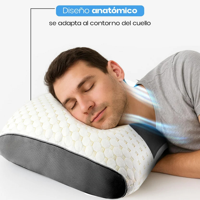 Almohada Ortopédica Cervical – Duerme Sin Dolor y Despierta Renovado Desde la Primera Noche